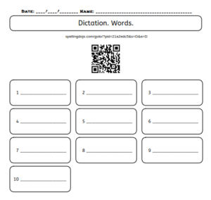 Dictation words