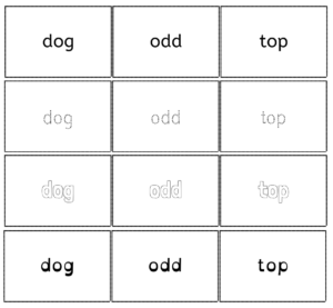 Flashcards (4 fonts)